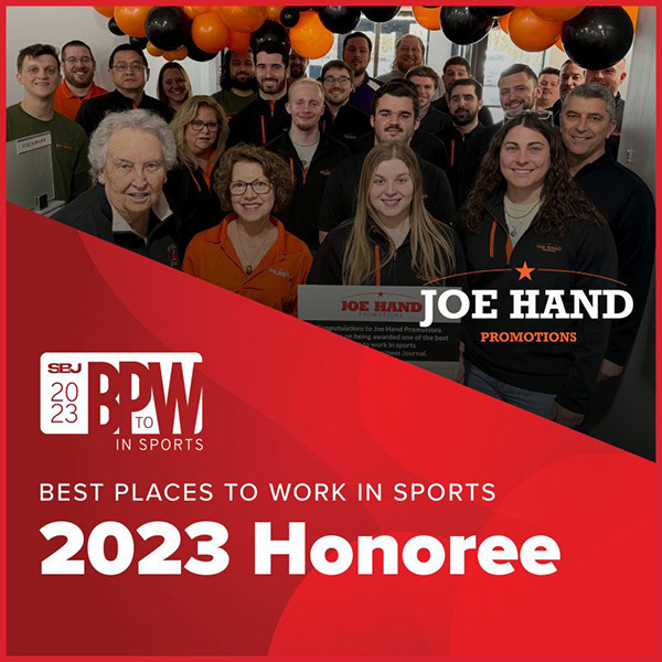 Joe Hand Promotions Employees with the Sports Business Journal Best Places to Work 2023 Logo