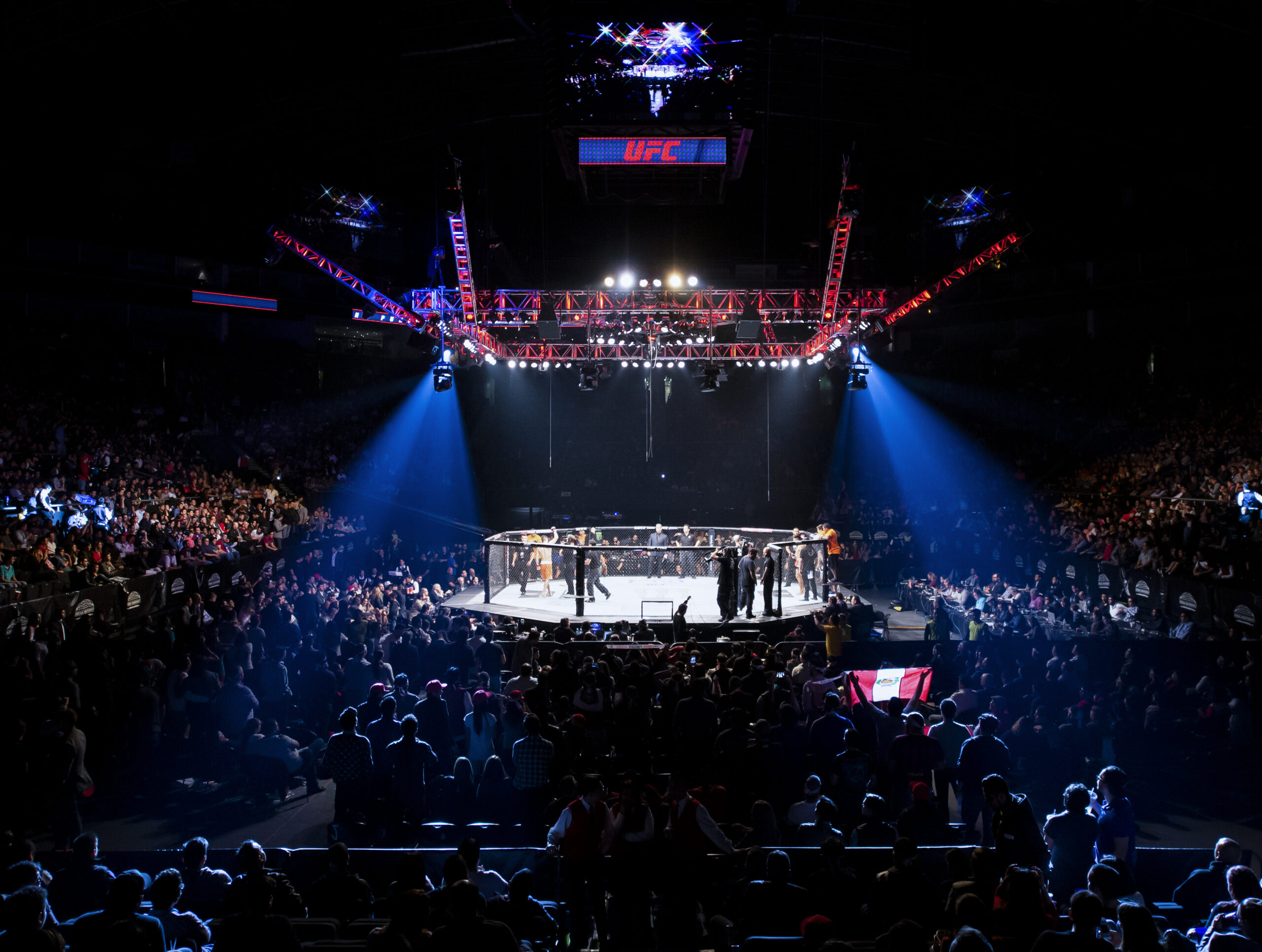 MONTERREY, MEXICO - NOVEMBER 21: [CAPTION] in their lightweight bout during the UFC Fight Night event at Arena Monterrey on November 21, 2015 in Monterrey, Mexico. (Photo by Jeff Bottari/Zuffa LLC/Zuffa LLC via Getty Images)